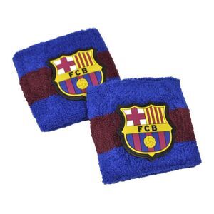 Barcelona FC Crest Cotton Wristband (Pack of 2) / Burgundy/Blue